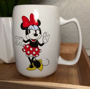 Disney Minnie Mouse White Mug with Red Bow and Polka Dot Skirt